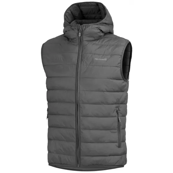  Pánská vesta PENTAGON AURORA 2.0 PUFFER HOODED VEST K04011-2.0 CINDER GREY 