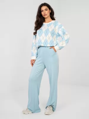 Dámské tepláky RUE PARIS RV-DR-A1062.08 LIGHT BLUE