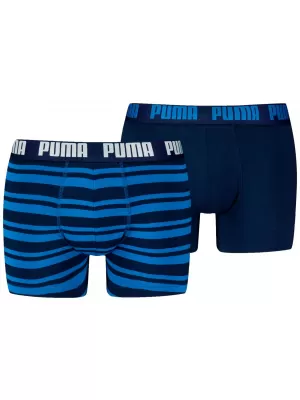 Pánské boxerky PUMA MEN EVERYDAY HERITAGE STRIPE BOXER 93832601 BLUE