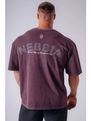Pánské trička NEBBIA OLYMPIA HEAVYWEIGHT COTTON 941 BORDO