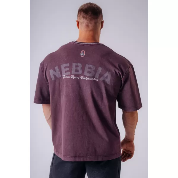  Pánské trička NEBBIA OLYMPIA HEAVYWEIGHT COTTON 941 BORDO 