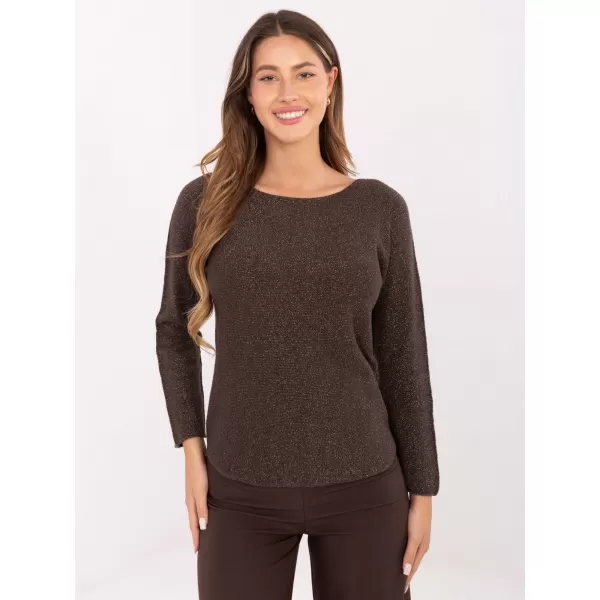  Dámský svetr RUE PARIS IT-SW-0110.84 DARK BROWN 