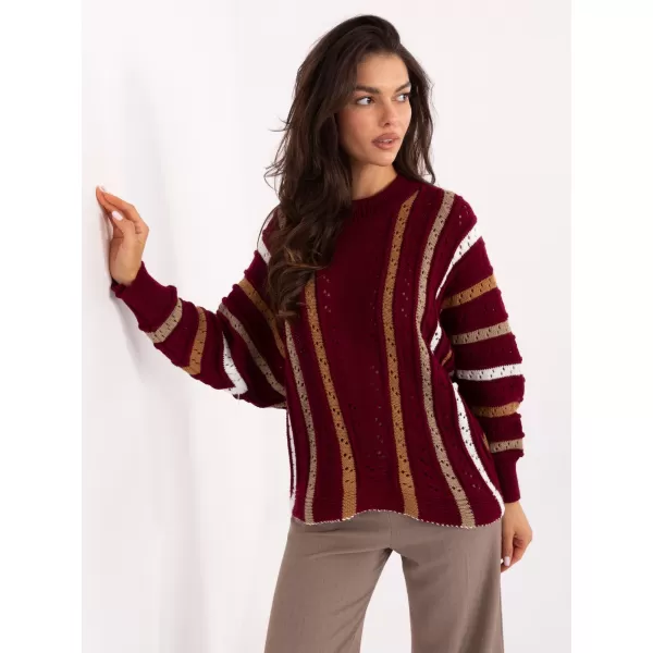  Dámský svetr FACTORY PRICE IT-SW-93115.13 BURGUNDY 