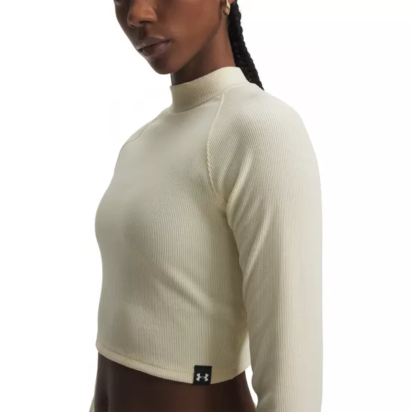  Dámské triko UNDER ARMOUR UA RIV RIB MOCK LS 6014795-513 BÍLÁ 