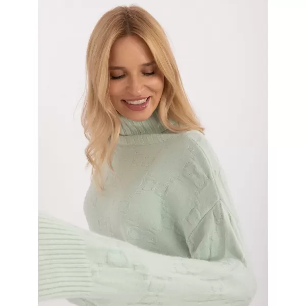  Dámský svetr WOOL FASHION ITALIA AT-SW-2342-1.35 PISTACHIO 