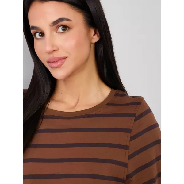  Dámské tričko RUE PARIS RV-TS-A1087.74 BROWN 