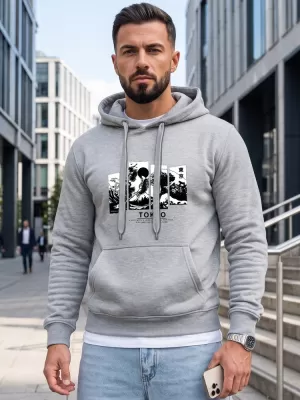 Pánská mikina DSTREET SVĚTLE ŠEDÁ