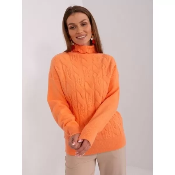  Dámský svetr WOOL FASHION ITALIA AT-SW-23401.97P BRIGHT ORANGE 