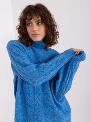Dámský svetr WOOL FASHION ITALIA AT-SW-2355-2.19P BLUE