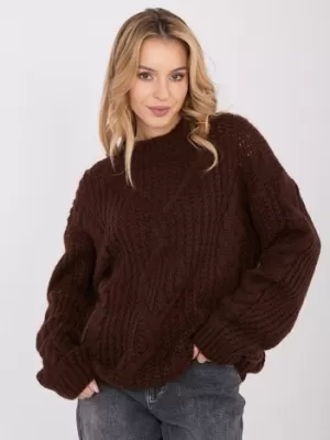 Dámský svetr FACTORY PRICE IN-SW-33831.25 DARK BROWN