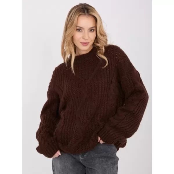  Dámský svetr FACTORY PRICE IN-SW-33831.25 DARK BROWN 