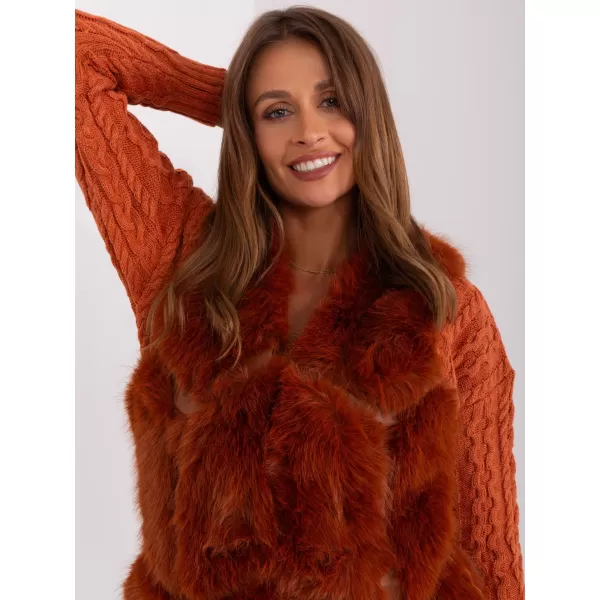  Dámská vesta WOOL FASHION ITALIA AT-KZ-2375.00P DARK ORANGE 