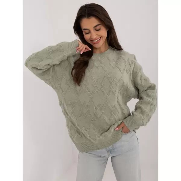  Dámský svetr WOOL FASHION ITALIA AT-SW-2361.61 PISTACHIO 
