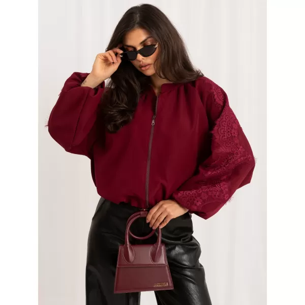  Dámská bunda ITALY MODA MI-KR-3537.74 BURGUNDY 