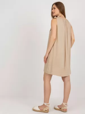 Dámské šaty OCH BELLA TW-SK-BI-89923.29 BEIGE