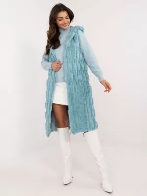 Dámská vesta WOOL FASHION ITALIA AT-KZ-2368-1.06 MINT