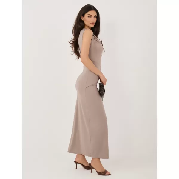  Dámské šaty RUE PARIS IT-SK-22392.21 DARK BEIGE 