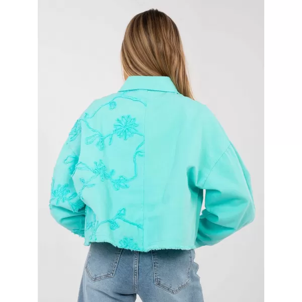  Dámská bunda RUE PARIS IT-KR-FL9993.77 TURQUOISE 