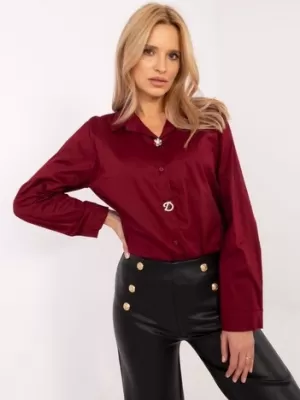 Dámská košile ITALY MODA DHJ-KS-20132.04P BURGUNDY