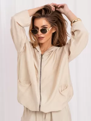 Dámská mikina RUE PARIS IT-BL-10362.24 BEIGE