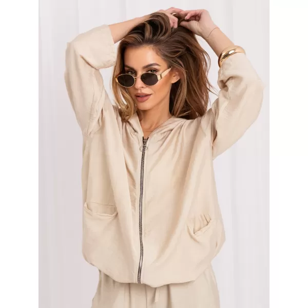  Dámská mikina RUE PARIS IT-BL-10362.24 BEIGE 