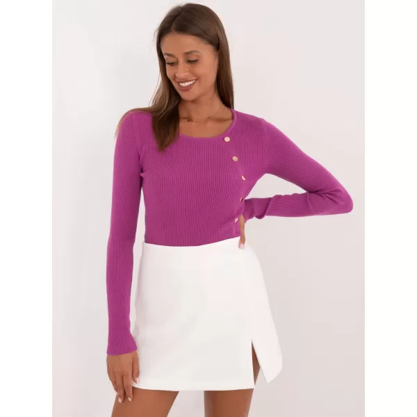  Dámský svetr WOOL FASHION ITALIA AT-SW-2332-2.65 DARK PURPLE 