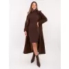 Dámské šaty RUE PARIS RV-SK-A1048.83 DARK BROWN