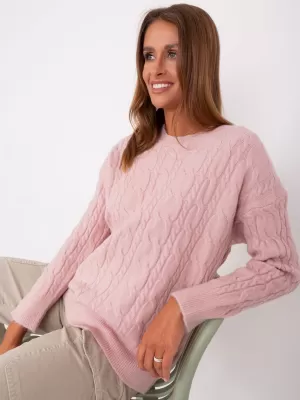Dámský svetr WOOL FASHION ITALIA AT-SW-2335-1.68P BRIGHT PINK