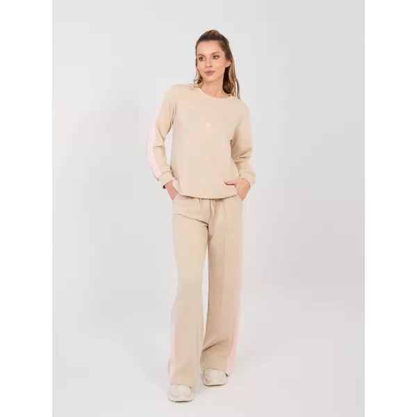  Dámská tepláková souprava RUE PARIS IT-KMPL-22211.31 BEIGE 