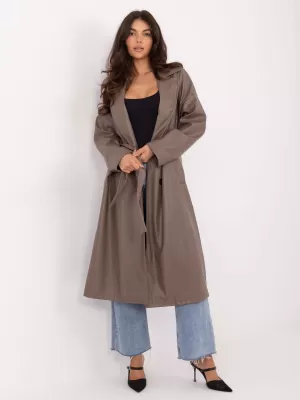 Dámský kabát RUE PARIS IT-PL-A8393.81 GRAY-BEIGE