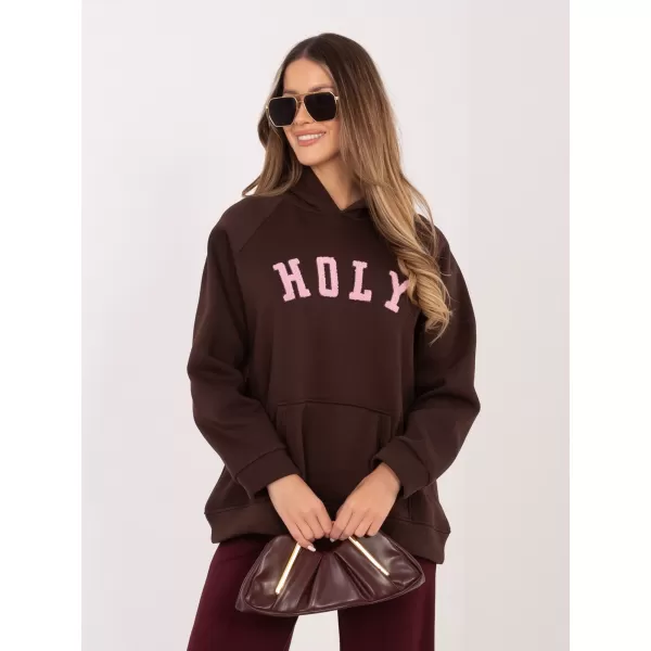 Dámská mikina RUE PARIS RV-BL-A1082.24 DARK BROWN 