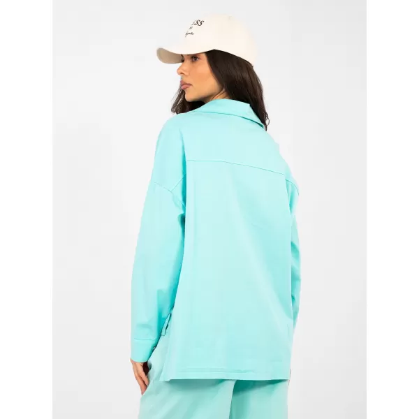  Dámská košile ITALY MODA IT-KS-FL9968.48 TURQUOISE 
