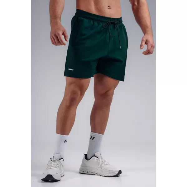  Oversized tréninkové šortky NEBBIA PRIMAL 876 DARK GREEN 