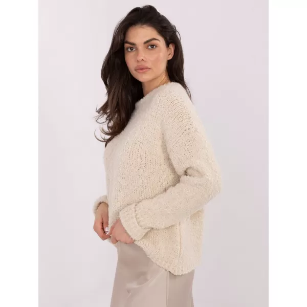  Dámský svetr ITALY MODA MI-SW-WK32601.19 LIGHT BEIGE 