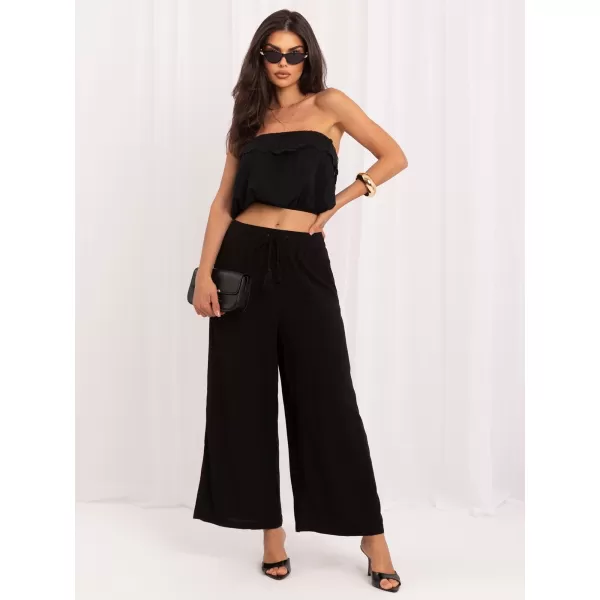  Dámské kalhoty SUBLEVEL D73761AG62237L BLACK 