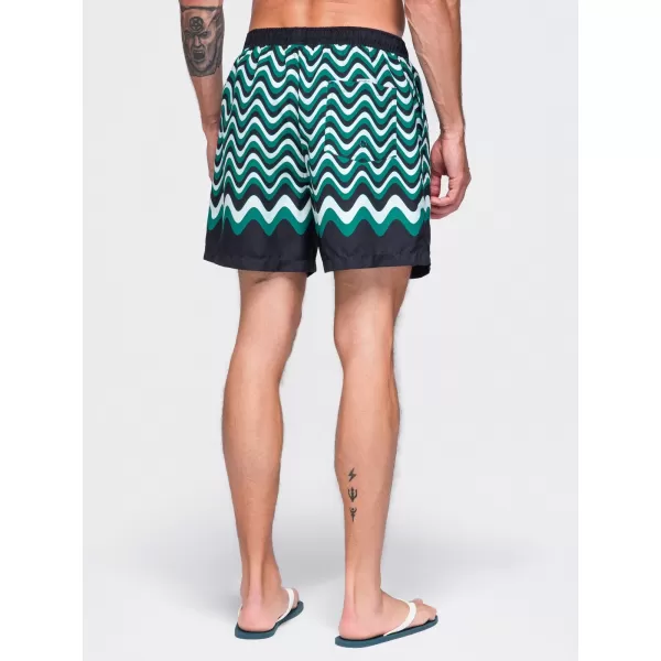  Pánské kraťasy OMBRE OM-SRSS-0221 GREEN AND BLACK 