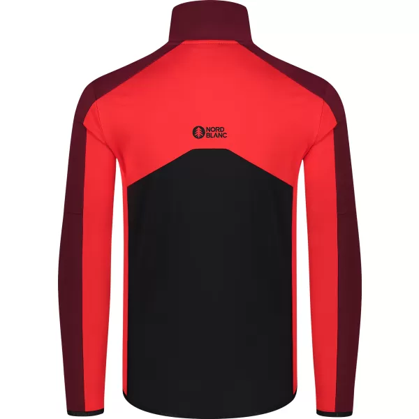  Pánská powerfleece mikina NORDBLANC CUSP NBSFM8334 ČERVENÁ 