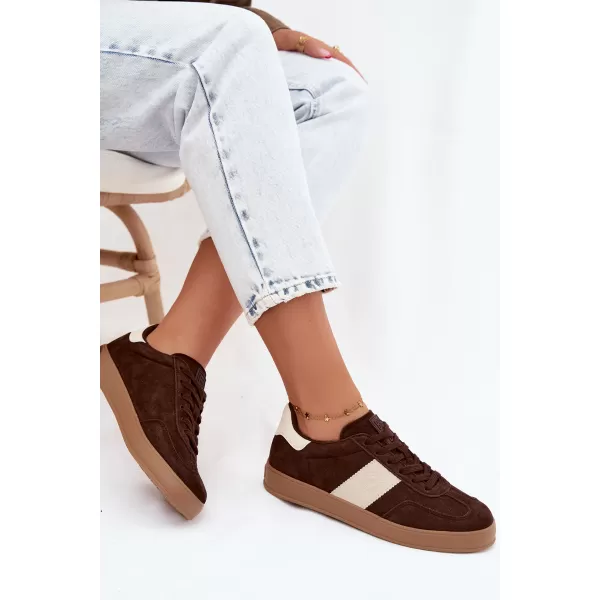  Dámské tenisky BIG STAR SHOES UU274008 BROWN/BEIGE 