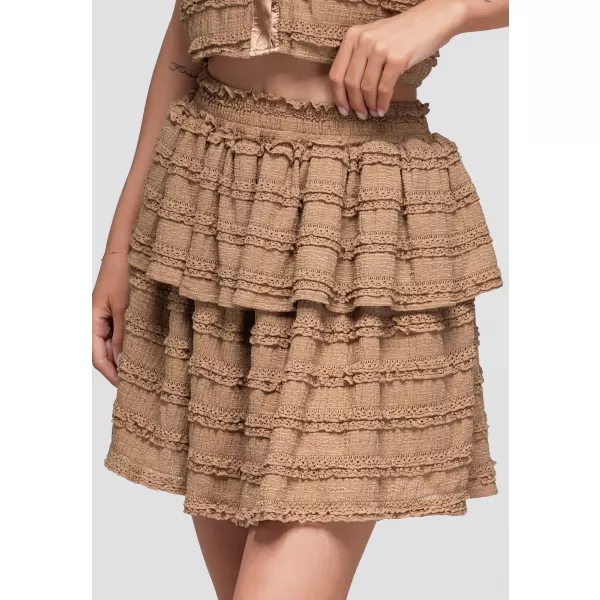  Dámská sukně OMBRE OW-GL-E0014 TAUPE 