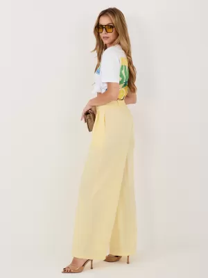 Dámské kalhoty RUE PARIS IT-SP-FL9006.92 BRIGHT YELLOW