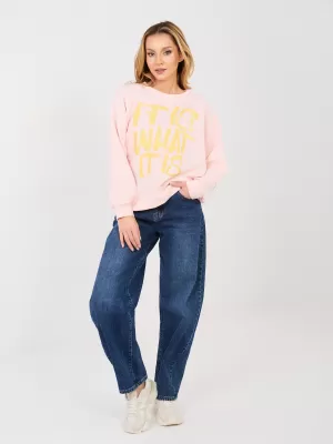 Dámská mikina RUE PARIS IT-BL-22183.45 BRIGHT PINK