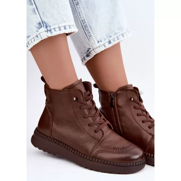  Dámské kotníkové boty VINCEZA 107249 BROWN 