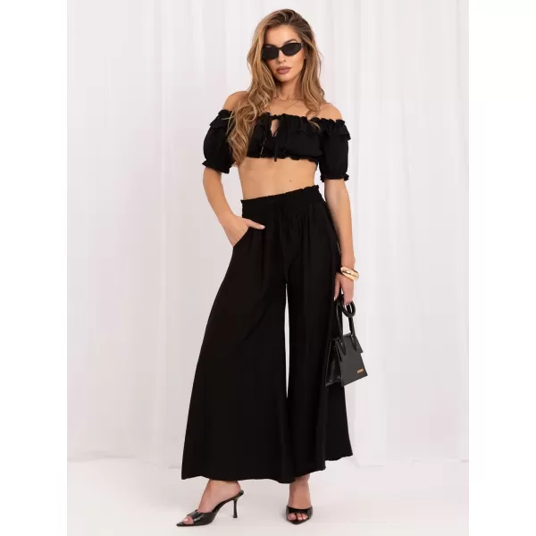  Dámské kalhoty FACTORY PRICE CS-SP-LPH2517.17P BLACK 