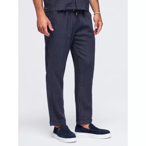  Pánské kalhoty OMBRE OM-PACP-0311 NAVY BLUE 