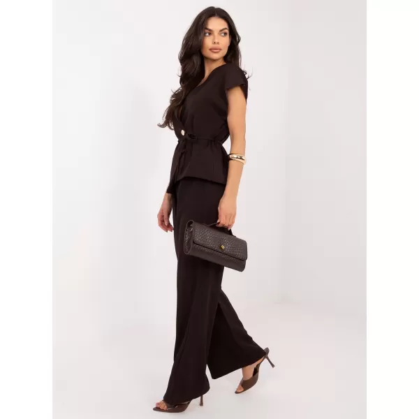  Dámský komplet RUE PARIS IT-KMPL-21029.96 DARK BROWN 