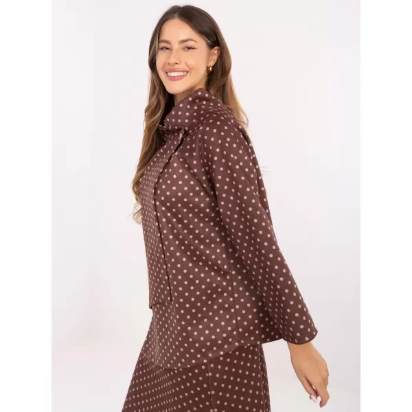  Dámská mikina ITALY MODA IT-BL-21613-1.87 BROWN 