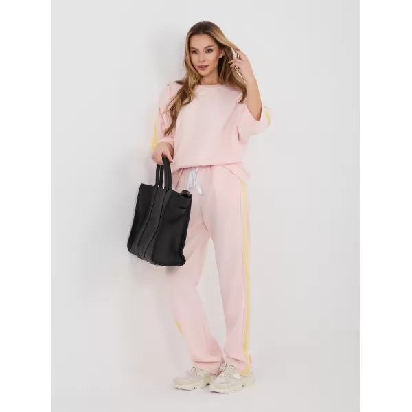  Dámská tepláková souprava RUE PARIS IT-KMPL-22215.78 BRIGHT PINK 