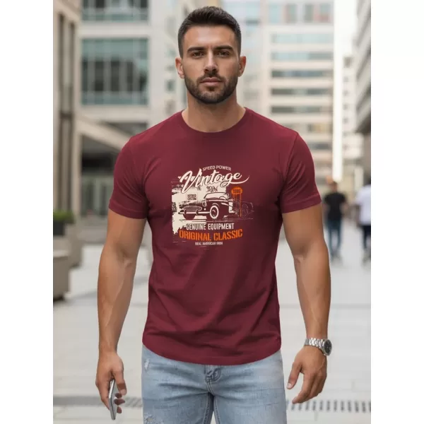  Pánské triko DSTREET NX5082R BORDO 