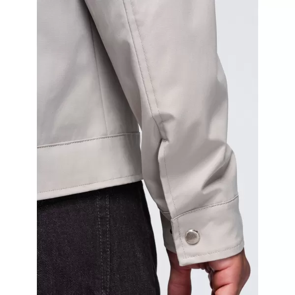  Pánská přechodná bunda OMBRE OM-JANP-0224 GREY-BEIGE 