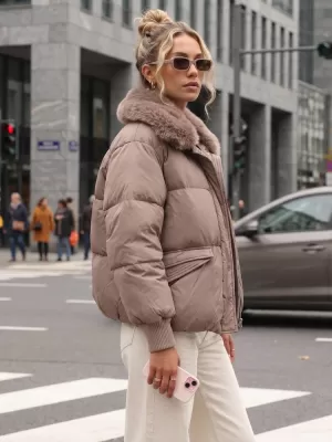 Dámská bunda DSTREET HNĚDÁ